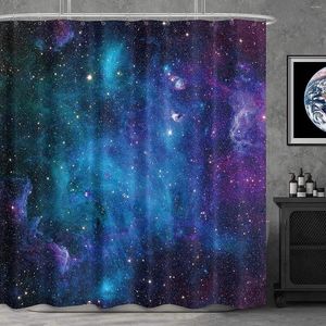 Cortinas de ducha Estrella Espacio exterior Cortina para baño Starry Galaxy Bañera Conjunto Hombres Niños Trippy Nebulosa Universo Planeta Decoración