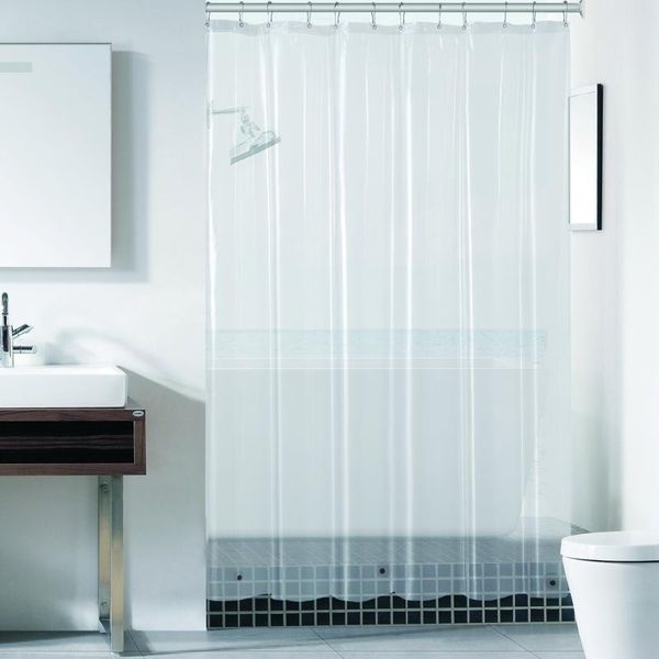Cortinas de ducha Forro de cortina de baño transparente PEVA Ojales de metal a prueba de herrumbre 3 imanes ponderados