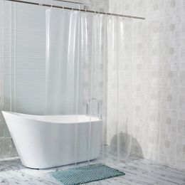 Rideaux de douche Rideau de douche transparent imperméable blanc clair PEVA rideaux de bain doublure pour salle de bain moisissure maison el avec crochets gratuits 231007
