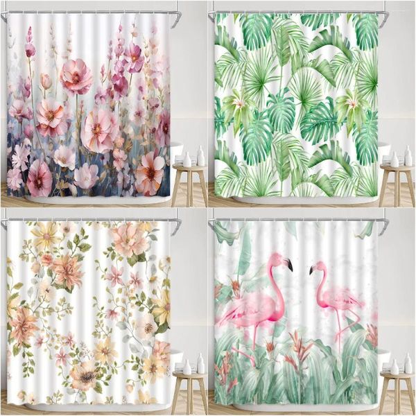 Rideaux de douche aquarelle rideau floral ferme de la ferme botanique