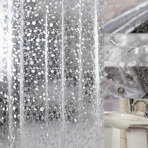 Douchegordijnen waterdicht badgordijn plastic pvc transparante heldere badkamer anti -meeldauw doorschijnen met haken