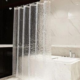 Douche gordijnen waterdicht gordijn niet giftig met 3D doorschijnende zeshoekspatroon voor badkuip