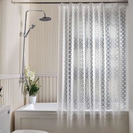 Rideaux de douche imperméable rideau de douche EVA 3D translucide rideaux de bain anti-moisissure moderne baignoire cloison rideau avec crochets décor à la maison 230322