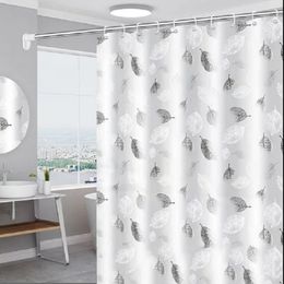 Rideaux de douche Rideau de douche imperméable translucide épaissir les écrans de baignoire PEVA lettre imprimée moisissure salle de bain cloison rideau décor à la maison 230322