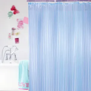 Rideaux de douche étanche de couleur de couleur unie épaisse pour la baignoire de salle de bain el grand couvercle de bain large avec crochets