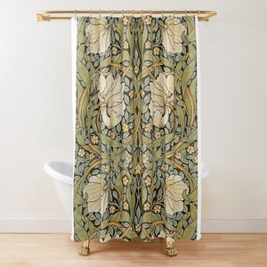 Douchegordijnen William Morris Green Set voor badkamer zwaar gewicht stof decoratief bad wasbaar 220922