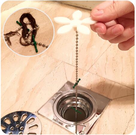 Shower Drain Hair Catcher Stopper Clog Sink Strainer Bathroom Accessories Sewer Drain Cleaning Filter Strap Pipe Hook