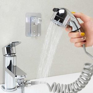 Pommeau de douche Douche Portable Baignoire Lavabo Robinet Fixation Lavage Sprinkler Tête Kit Douche Pour Animaux De Compagnie Tuyau De Pulvérisation Tête De Bain Salle De Bains Acces 210724