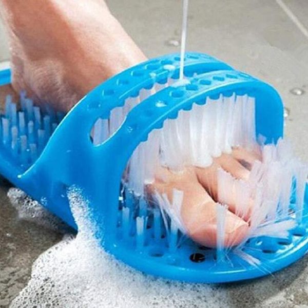 Douche Supprimer la peau morte Outil de soin des pieds Pieds Massage Pantoufles Chaussures de bain Brosse Pierre ponce Foot Scrubber pantoufle femme b119 201021