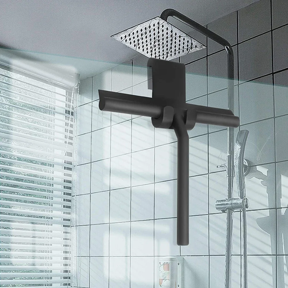 Dusch -Rakel für Glastür Duschwandschaber Reiniger mit Silikonhalter Badezimmer Spiegel Wichern Schaber Glasreinigung