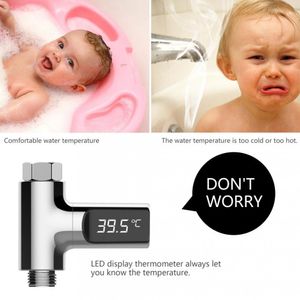 Thermomètre de douche robinet de bain de douche LED Thermomètre de douche numérique Batterie gratuite visible à temps réel Température d'eau