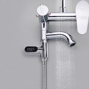 Medidor de temperatura de agua de ducha Termómetro de pantalla LED Termómetro digital 360 ° ABS giratorio ABS Termometor para baño