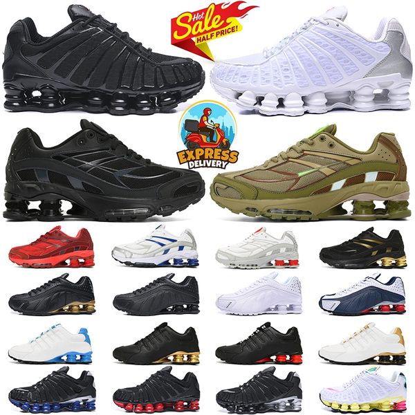 [OCTEU03]30$-3$ shox tl nueva llegada OG R4 triple negro hombres mujeres zapatos para correr plataforma 301 entregar para hombre entrenador calzado deportivo zapatillas de deporte