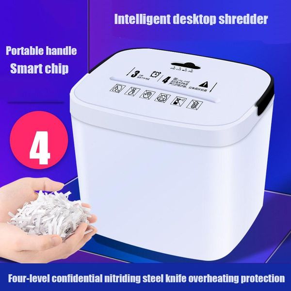 Shredder 3.5L Small Shredder 9925 Office commercial Highpower A4 mini fichier portable Electric Shredder 2m / min / 4 * 30 mm