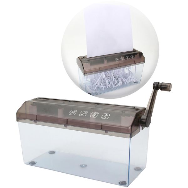 Shredder Mini A4 Paper Shredder Documents Cutting Hand Crank Manual Manual pour Office Notes Bills Receipts