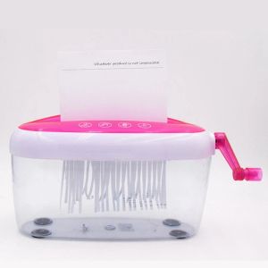 Shredders Mini Manual Small Portable Paper Shredder Toepasselijk A4 Paper Cutting Tool Home Office Desktop Stationery