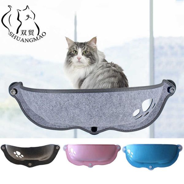 Hamac de fenêtre de chat Shuangmao Pet Chat roulant 20 kg Maison pour chaton Lits de chaton Lounger Hammocks Hammocks Stagiaire Confortable Animaux Fournitures 210713