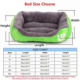 Shuangmao Pet Sofa Hondenbedden Indoor Kleine Medium Grote Zachte Fleece Warme Kat Bed Waterdichte Bodem Kennel Mat Deken PET PET-producten LJ201203