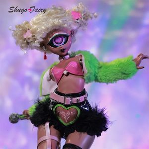 Shuga Fairy BJD Dolls Cyclops 14 Dopamine Style Atming Big Eyes Fashion Lady Candy Color Toys Ball Doll una muñeca 240422