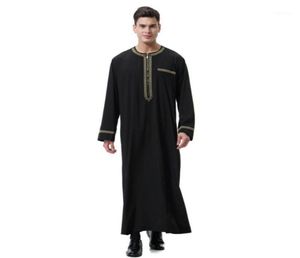Shujin moslimmannen Abaya Jilbab shirt gewaden Jubba thobe Islamitische Men039S kleding setseid mubarak eredienst Middle14371241