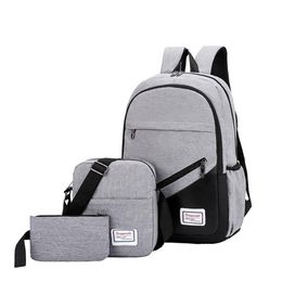 SHUJIN Neue 3 Pc set Anti Diebstahl Rucksack Männer Frauen Casual Rucksack Reise Laptop Schule Taschen Sac A Dos Homme zaino242O