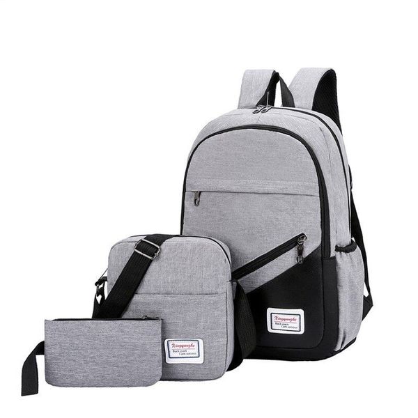 SHUJIN nuevo conjunto de 3 piezas mochila antirrobo mochila informal para hombres y mujeres mochilas escolares para ordenador portátil de viaje Sac A Dos Homme Zaino244U