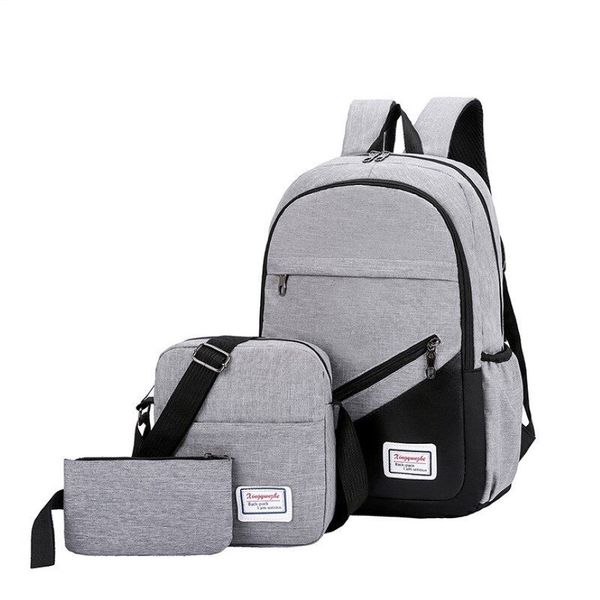 SHUJIN, nuevo conjunto de 3 piezas, mochila antirrobo, mochila informal para hombres y mujeres, mochila de viaje para ordenador portátil, mochilas escolares Sac A Dos Homme Zaino216S