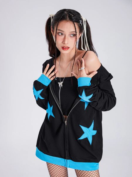 Shunvnny Women St Stars Mather Sweat à capuche mignon