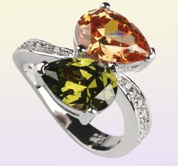 Shunxunze Big S Wedding Rings sieraden voor vrouwen roze rode peridot morganiet blauw geel paarse kubieke zirkonia rhodium 9391165