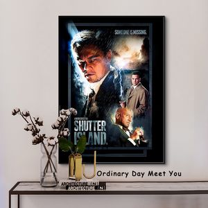 Shutter Island Classic Hot Mystery Thriller Movie Affiches Canvas PEINTURE IMPRESSION D'ART MAURS PATURE POUR LA DÉCORATION DE LA MAISON DU SOIGNE