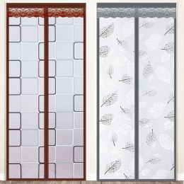 Volets rideaux de porte de climatisation anti-refroidissement et isolation thermique Anti moustique rideau d'auto-primage sans coup de poing