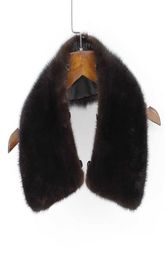 Shzq 100 authentique réel du vison de vison collier de fourrure hommes manchet d'hiver écharf