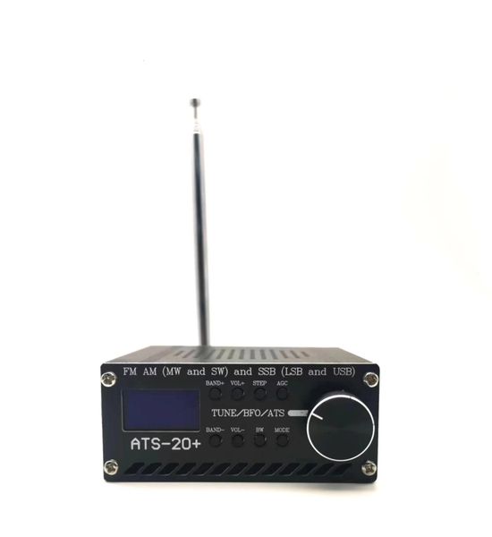 Récepteur Radio toutes bandes SI4732 ATS20 Plus V2, FM AM MW SW SSB avec batterie au lithium, boîtier d'antenne pour haut-parleur 240111