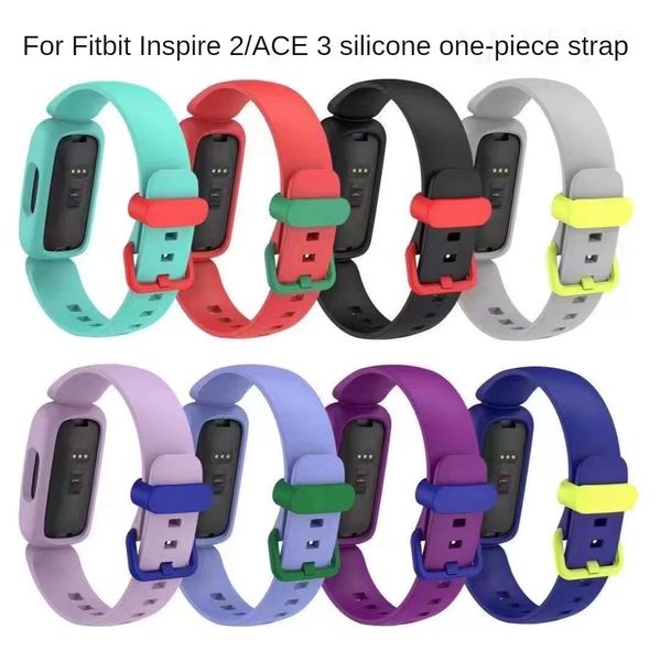 Bracelet siamois en Silicone pour Fitbit Ace3 Inspire2, Bracelet de sport remplaçable, accessoires intelligents