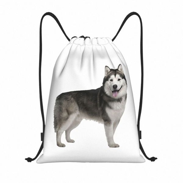 Sac de sport Sac à dos sibérien husky Sac de sport pour hommes pour hommes Alaska Malamute Dog Training Sackpack R8CO #