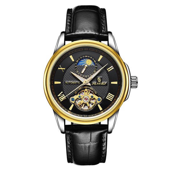 Montre mécanique automatique à Tourbillon creux pour hommes, Style lumineux, commerce extérieur transfrontalier