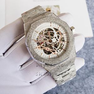 sichu1 Heren automatisch mechanisch horloge 42 mm roestvrijstalen matte band designer klassiek saffierglas lichtgevend waterdicht montre de lux