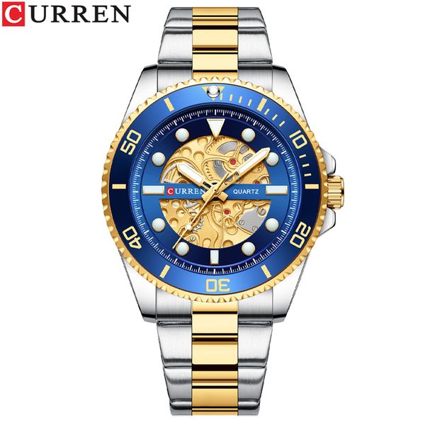 Sichu1-U1 Karion 8412 montre d'affaires pour hommes Quartz bracelet en acier inoxydable décontracté Style de mode lumineux étanche
