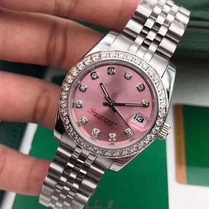 sichu1-horloge Mechanische automatische dames 36MM Diamond bezel Sapphire Cystal Dameshorloges Roestvrij staal waterdicht Horloges