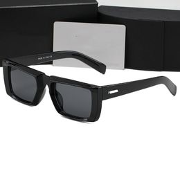 Lettre latérale femmes lunettes de soleil pour hommes lunettes de soleil de créateur de mode plage Rectangle cadre Adumbral lunettes voyage