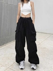 Poches latérales Pantalon Cargo pour femmes Y2k Mode Casual Style coréen Pantalon Streetwear Baggy Harajuku Chic Pantalon de survêtement