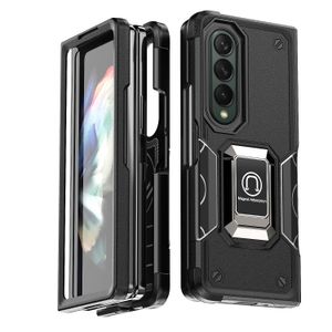 Fundas con rayas deslizantes laterales para Samsung Galaxy Z Fold 5 4 Flip A25 A24 S23 FE A14 A24 A34 A54 5G Ultra Plus Armor Kickstand cubierta de la caja del teléfono