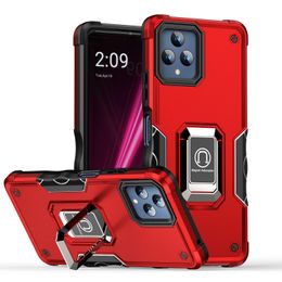 Cajones de rayas de deslizamiento lateral para T-Mobile Revvl 6 Pro V Plus 5G Armor Kickstand Case Capaz