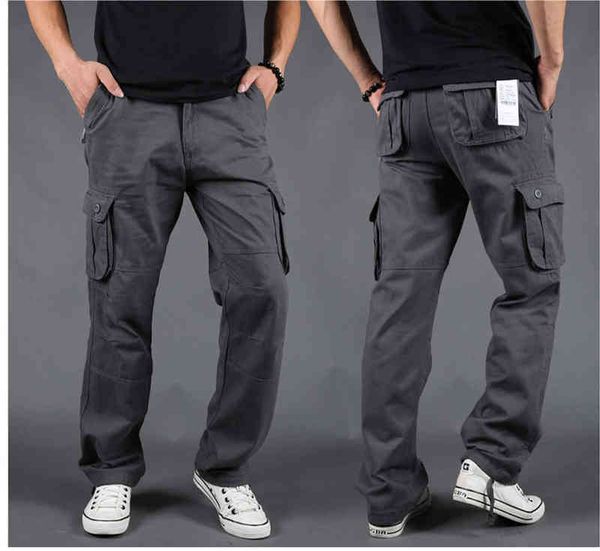 Bolsillos laterales con cremallera Cargo Harem Joggers pantalones hombres 2022 táctico Casual Harajuku Streetwear pantalones de chándal pantalones masculinos holgados G220224