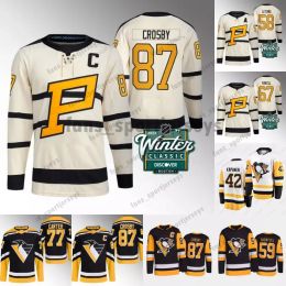 Maillot Erik Karlsson Sidney Crosby Penguins Evgeni Malkin Jake Guentzel Jason Zucker Bryan Rust Kris Letang Casey DeSmith Tristan Jarry Maillots classiques d'hiver 2023