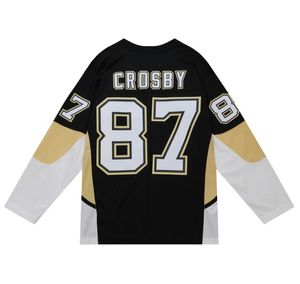 Sidney Crosby Maillot de hockey cousu 2008-09 noir Hommes Femmes Jeunes S-3XL maillots rétro