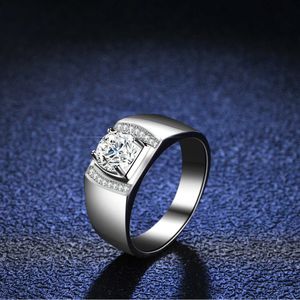 Sier 925 sterling plaqué complet diamant mossan diamant anneau seiko grand boss solide anneau mâle anneau diamant tiktok