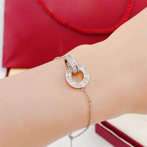 Sier Chain Sieraden Rose Gouden Armband Vrouw en Man Ketting Passend bij hetzelfde Model Bruiloft Chirstmas Valentijnsdag Armbanden