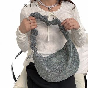Sier Crossbody Bags for Women 2024 Y2K Korean Fi Nieuwe Trend Solid Color Handtassen en portemonnees schoudertas Hobo Bags B4GG#