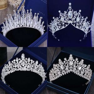 Sier diverse gouden kleur kristal kronen bruid tiara mode koningin voor kroon kopstuk bruiloft haar sieraden accessoires